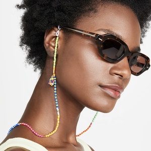 Collar de moda bohemio cuentas de <span class=keywords><strong>arroz</strong></span> para mujer mascarillas coloridas Cadena De Gafas gafas <span class=keywords><strong>con</strong></span> cadena Cadena de gafas - Product Image 3