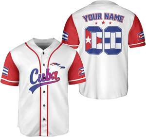 Logo Personalized Cuba Baseball Jersey <b>Shirt</b> Cuba Flag Jersey <b>Cuban</b> Jersey <b>for</b> <b>Men</b> Women Short T-<b>Shirt</b> Moisture-Wicking - Product Image 1