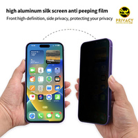 Film en verre trempé anti-empreinte digitale pour iPhone 15 16 Pro Max 14 Plus 13 12 11 Pro Max 17 Air Anti-espion protecteur d'écran
