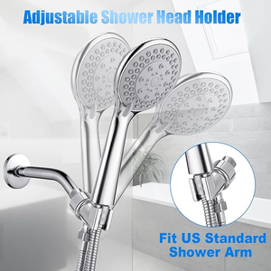 High Pressure Multi Function Handheld Shower Head Luxury Modern Chrome Look Bathroom Shower Head 4 Adjustable Spray Modes - Product Image 4