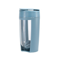 Gobelet de sport double U personnalisé avec logo, sans BPA, 600 ml, avec design anti-fuite pour les boissons et les protéines en poudre