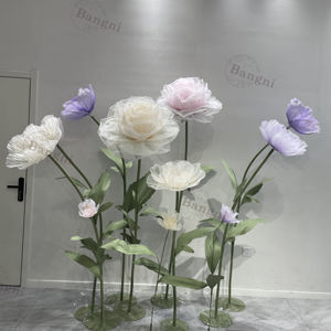 Красивая настраиваемая гигантская маковая Роза, искусственные цветы ручной работы, реквизит для сцены, свадебная фотография - Product Image 5