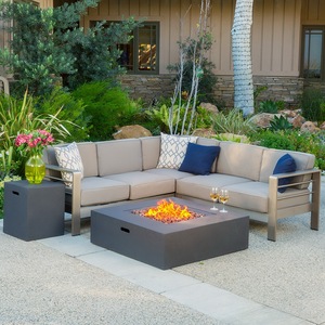 Elegante Conjunto de Sillones de Jardín de Aluminio Cepillado para Hotel, Muebles Modernos de Exterior, Sofá de Patio de Acero Inoxidable - Product Image 4