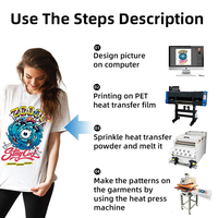 Digitale T-Shirt Textildruckmaschine Wärme-PET-Film DTF-Drucker mit Doppeltem 4720 Druckkopf