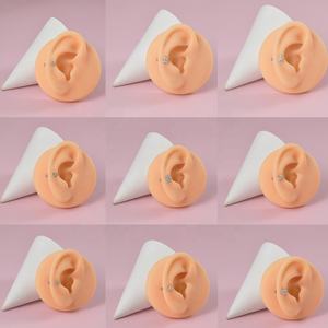 Opale sourcil lèvre anneau Zircon coeur fleur courbé haltère Snug Daith Helix Rook Bar bijoux fil interne Piercing boucles d'oreilles - Product Image 5