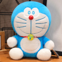 Peluche Doraemon, Chat Robot Souriant 4D, Peluche de Poche Bleue et Blanche, Personnage d'Anime, Décoration de Chambre, Jouet en Peluche OEM