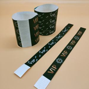 Consegna veloce regali tinta unita stampabile Tyvek braccialetti da polso impermeabili braccialetti di carta impermeabili per eventi - Product Image 2