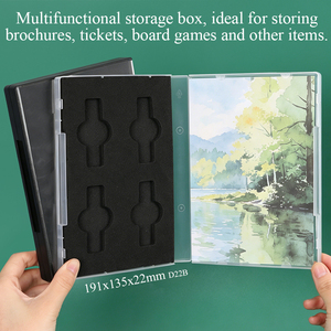 SUNSHING 22mm Sponge Dauber <b>Storage</b> Case Empty Hubless DVD-Style Case <b>Plastic</b> Box for Brochure Ticket Board Game Container - Product Image 2