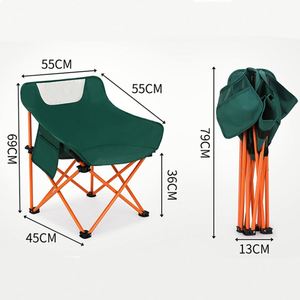 Chaise de camping pliante professionnelle robuste, compacte, universelle, durable, en métal léger, pour la pêche et la plage - Product Image 3