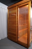Sauna Exterior Tradicional de Madera de Cedro Sólido para 6 Personas con Estufa