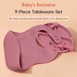 Custom Silicone Weaning Plate Set for Baby Toddler Suction Bowl Sippy Cup Fork Spoon Kids Dining - Product Image 6