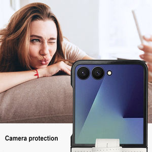 Étui portefeuille antichoc en cuir pliable pour téléphone portable Samsung Galaxy Z Flip 3/4/5/6 & Huawei <span class=keywords><strong>P50pocket</strong></span> & Oppo Findn3 Flip Cover - Product Image 5