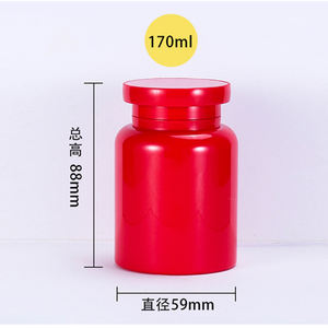 Botol pil plastik bundar 175 170 ml tutup robek untuk kapsul penurun berat badan Logo kustom pasokan grosir Guangzhou - Product Image 4