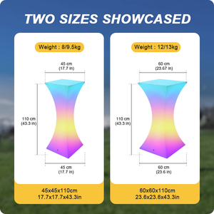 Lãng mạn COLOFUL chiếu sáng đám cưới ghế Led trang trí đồ nội thất Pin hoạt động nhựa <span class=keywords><strong>Light</strong></span>-<span class=keywords><strong>Up</strong></span> Led <span class=keywords><strong>Bar</strong></span> phân cho Câu Lạc Bộ bên - Product Image 6