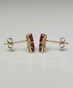 Pendientes de oro de 14 quilates certificados, los más vendidos, con gemas naturales/cultivadas en laboratorio/diamantes. - Product Image 6