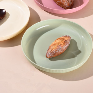 Bán Buôn Biểu Tượng Tùy Chỉnh Rơm Lúa Mì Bộ Bát Đĩa Rắn Màu Dọc Súp Bát Salad Tấm Cốc Nước Bộ Đồ Ăn Đặt - Product Image 3