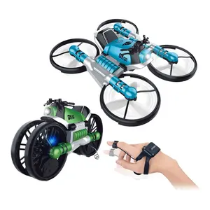 Remote Control Toy Rc Car Motorbike Mini Race Hand Gesture Sensing Drones Bike 2 In 1 Motorcycle Drone