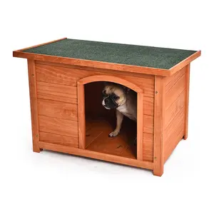 호화스러운 튼튼한 비바람에 견디는 단단한 소나무 건축 옥외 나무로 되는 애완 동물 개 개집 집