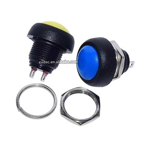 छोटे गोल प्लास्टिक 12 मिमी 2पिन ip54 सुरक्षा 250v 3a मिनी पुश बटन स्विच - Product Image 4