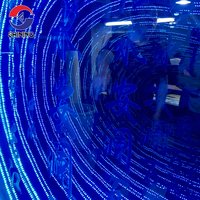 Led de forme personnalisée ronde illuminée Abyss 3D lettres acryliques miroirs magiques infini boîte à lumière publicitaire