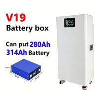 Batterie LiFePO4 sur pied 48V 51.2V 10kWh 200Ah pour système de stockage d'énergie solaire domestique avec roues