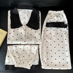 Primavera ed estate le donne dolci coreane possono essere indossate fuori dal nuovo pigiama d'amore <span class=keywords><strong>tre</strong></span> set di comodi Homewear - Product Image 4