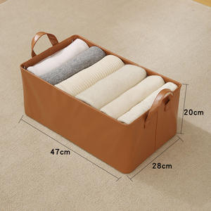 Foldable Clothes Storage <b>Box</b> <b>Wardrobe</b> Clothing Organizer Huge Capacity Non Woven Collapsible Shelves Closet - Product Image 3