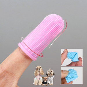 Brosse à dents de luxe en silicone pour animaux de compagnie, brosse à dents souple 360° pour le nettoyage buccal des chiens, en stock - Product Image 3