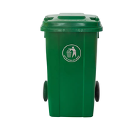 Poubelle rectangulaire amovible en plastique HDPE de 100 litres, pour usage intérieur/extérieur XS100L