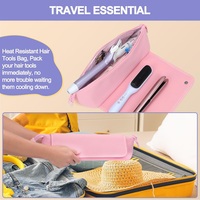 Fer à lisser en néoprène personnalisé pour femmes mallette de rangement d'outils fer à friser outils de coiffure sac de voyage avec tapis résistant à la chaleur