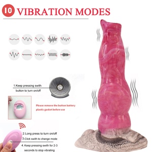 Vibrador YOCY con Forma de Lobo para Hombres, Masajeador Anal de Próstata, 10 Modos de Vibración, Control Remoto, Silicona Suave, Dildo de Fantasía - Product Image 5