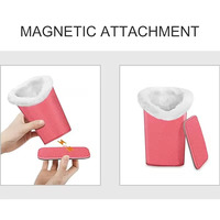 Porte-lunettes doublé en peluche rose en cuir Pu support étui à lunettes de protection pour bureaux ou tables de chevet