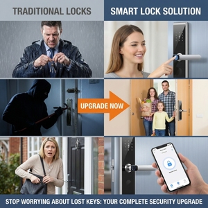 Cerradura Digital de Seguridad de Aleación de Aluminio Compatible con Alexa para Puertas de Madera/Metal, Garantía de 2 Años, Cerraduras Inteligentes Tuya/TTlock con Huella Dactilar - Product Image 3