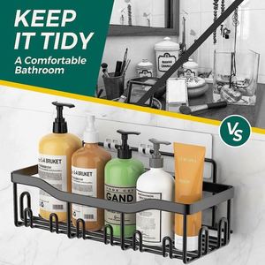 No Drilling Organizer Shelves Bathtub Tray Large Capacity Bathroom Organizer and <b>Storage</b> Set - Product Image 2