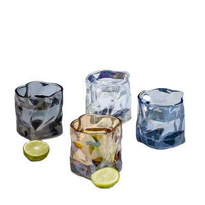 Summer Cool Irregular-Shaped Creative Irregular Twist Shaped Color Transparent Shot Dazzling bar glassware Glass Whisky Wine Cup
