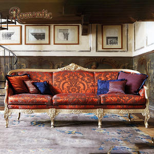 ชุดโซฟาสี่เหลี่ยมสไตล์ฝรั่งเศสสมัยใหม่<span class=keywords><strong>ห</strong></span>รู<span class=keywords><strong>ห</strong></span>ราแบบห<span class=keywords><strong>ลุย</strong></span><span class=keywords><strong>ส์</strong></span>ที่ 16 สำ<span class=keywords><strong>ห</strong></span>รับวิลล่าหรู<span class=keywords><strong>ห</strong></span>รา ทำจากไม้เนื้อแข็งสีทองแกะสลักด้วยมือ พร้อมเบาะนุ่มสีแดง - Product Image 5