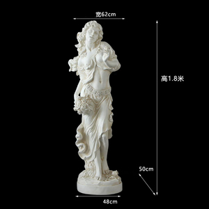 Statues personnalisées en fibre de verre des Quatre <span class=keywords><strong>Muses</strong></span>, ensemble de sculptures en résine représentant des dames musiciennes avec base haute pour la décoration de jardin - Product Image 5