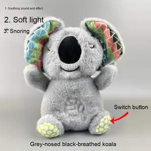 Koala Capibala apaisant poupée de couchage nouveau-né enfants compagnon respirant ours jouet PP coton remplissage brodé en peluche matériel - Product Image 6