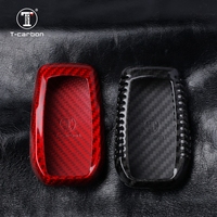 Étui pour clé de voiture en carbone, housse en fibre de carbone pour clé de voiture Toyota Land Cruiser Camry Crown