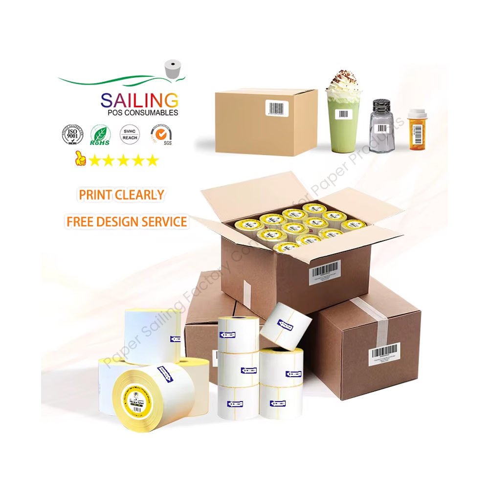 Self Adhesive Shipping Labels Packages Durable Waterproof Customizable Printing Easy Address Labeling & Shipping Solutions