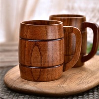 Chope à bière en bois, tasse à eau, Style en bois de chêne classique Antique de haute qualité pour Bar, fête et usage domestique