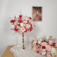 H481 Großhandel, Rosa Boden-Blumenarrangements für Hochzeitsbögen, Tischdekoration, Künstliche Blumen-Läufer