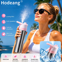 Bouteille d'eau sport en gros à sublimation vierge avec pulvérisateur de brume, OEM pour activités de plein air