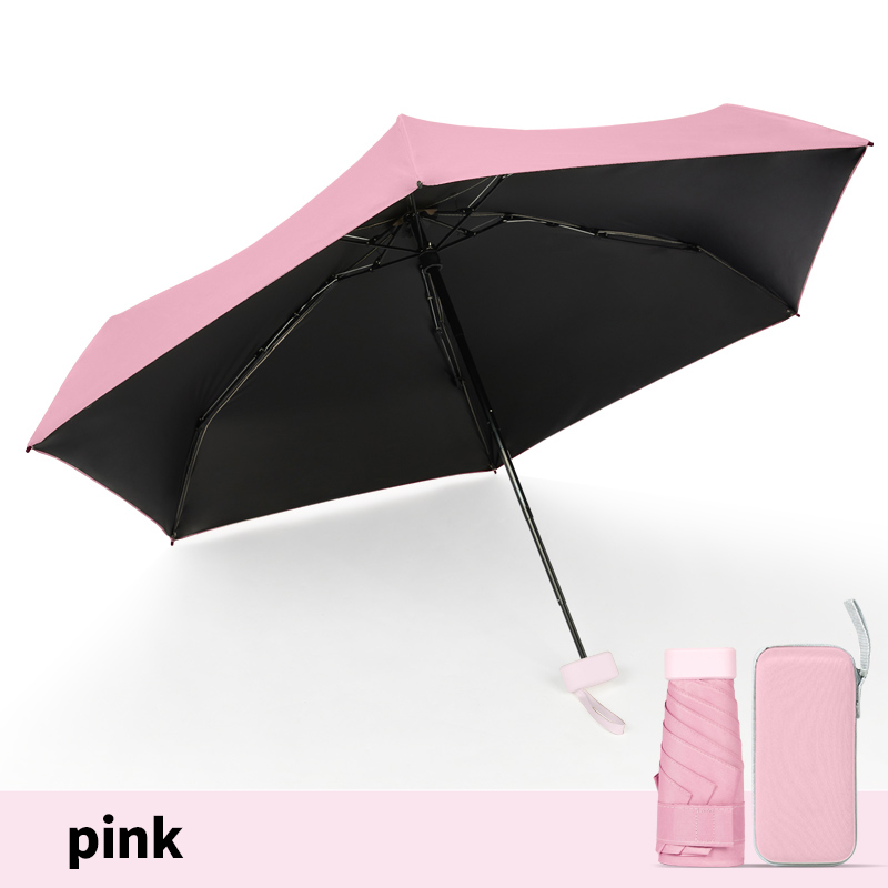 parapluie plat Poudre de corail + étui capsule plat