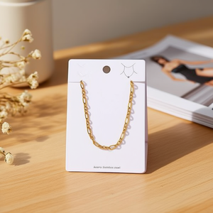 Collana con Ciondolo in Acciaio Inossidabile Placcato Oro In Acero, Gioielli alla Moda Geometrici e Trendy, Regalo Unisex - Product Image 2