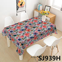 Nappe en PVC à motif floral imprimé, design populaire, résistante aux déversements, en rouleau, pour salle à manger, café, décoration d'événements