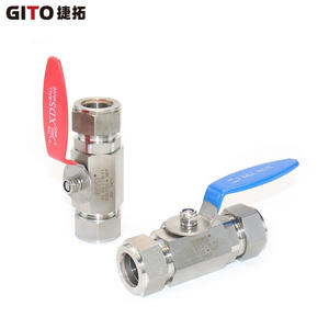 Válvula de Bola de Acero Inoxidable 316 con Control Manual, Conexión de Compresión BO, Varilla Hexagonal, Diseño de Paso Directo para Agua, 1000 PSI - Product Image 5