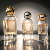 Flacon de parfum de luxe en verre facetté multi-tailles, vide, rechargeable, avec atomiseur, logo personnalisé pour femmes