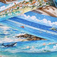 1 rouleau de ruban adhésif avec lettres de la série Coast, décorations DIY pour la mise en scène de carnets bullet journal