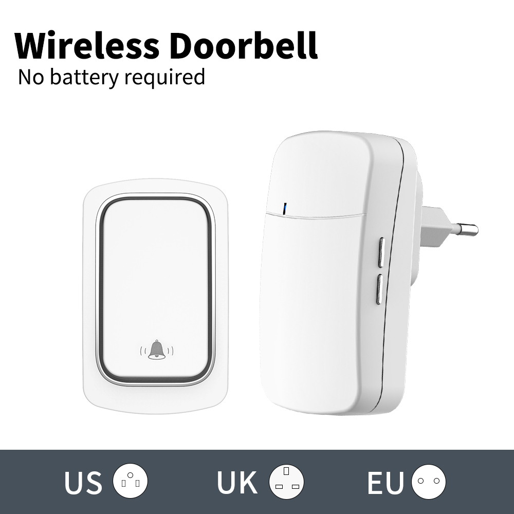 Doorbell Remote Control Wall Outlet Self Powered Waterproof 150M Remote Control Light Lamp Socket
